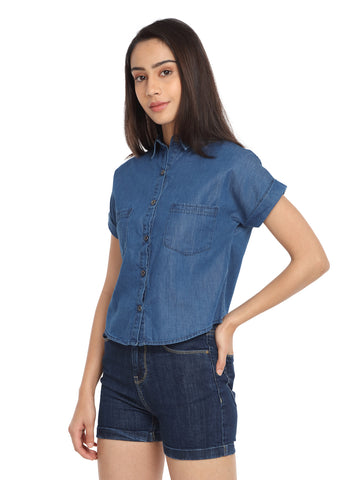 Denim Womens Shirts - Buy Denim Womens Shirts Online at Best Prices In  India | Flipkart.com